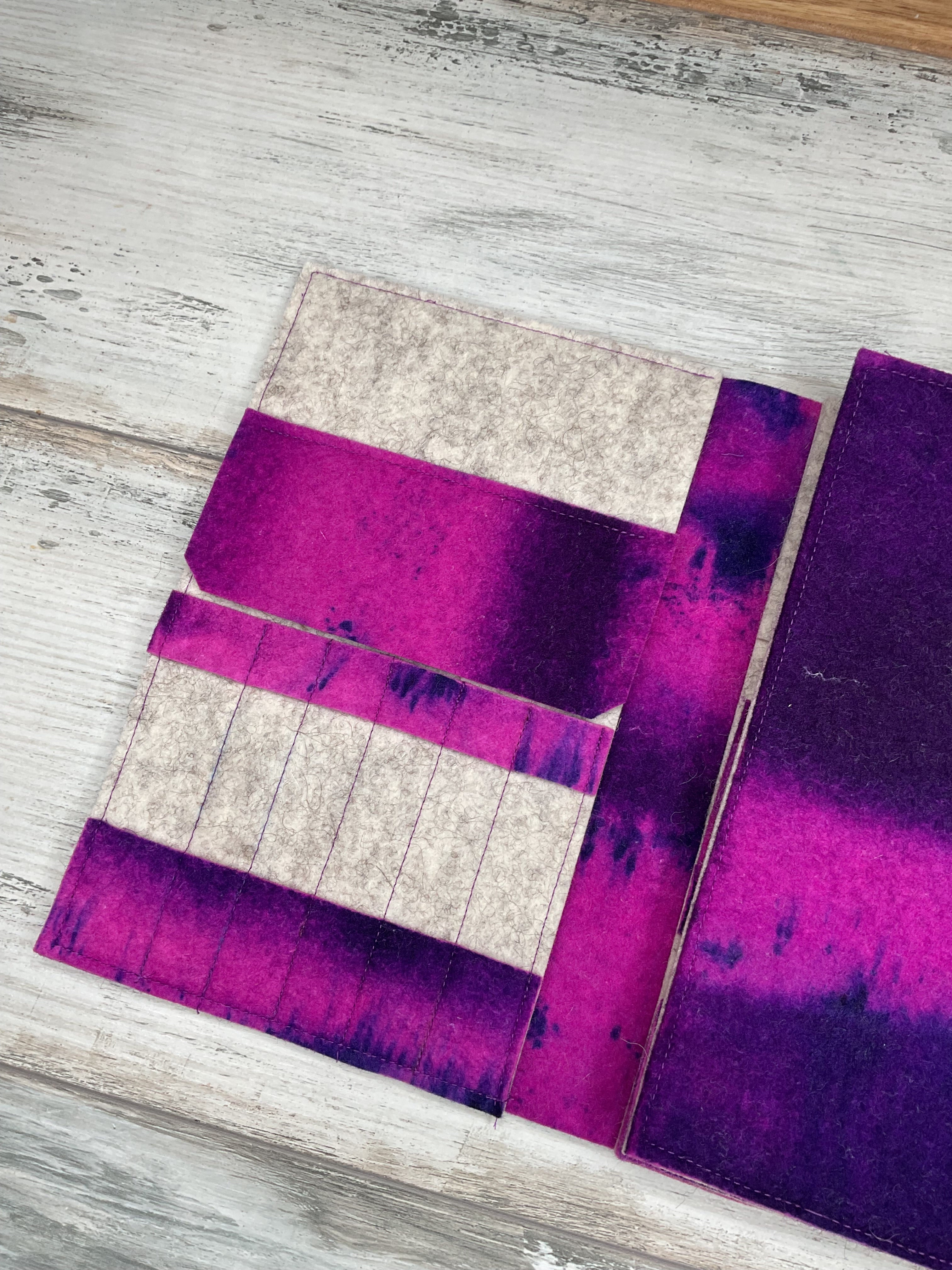 Nadelmäppchen aus Wollfilz – Violett Pink 1