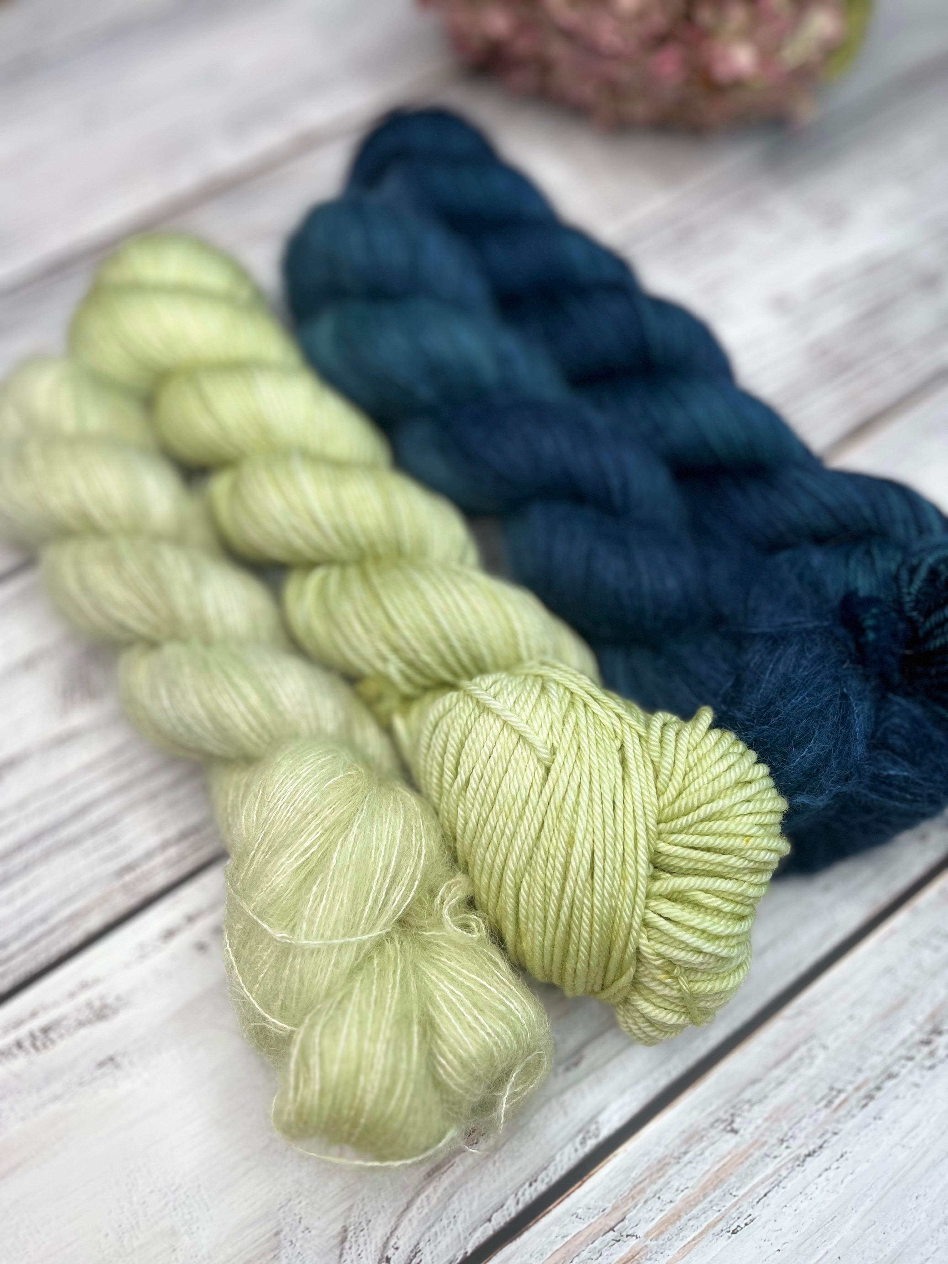 Very Basic Wrap – Wollset Pistacchio meets Mare